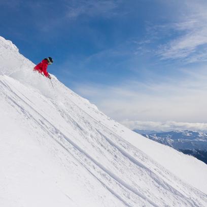 Emily Estremo having a pow pow day at The Remarkables