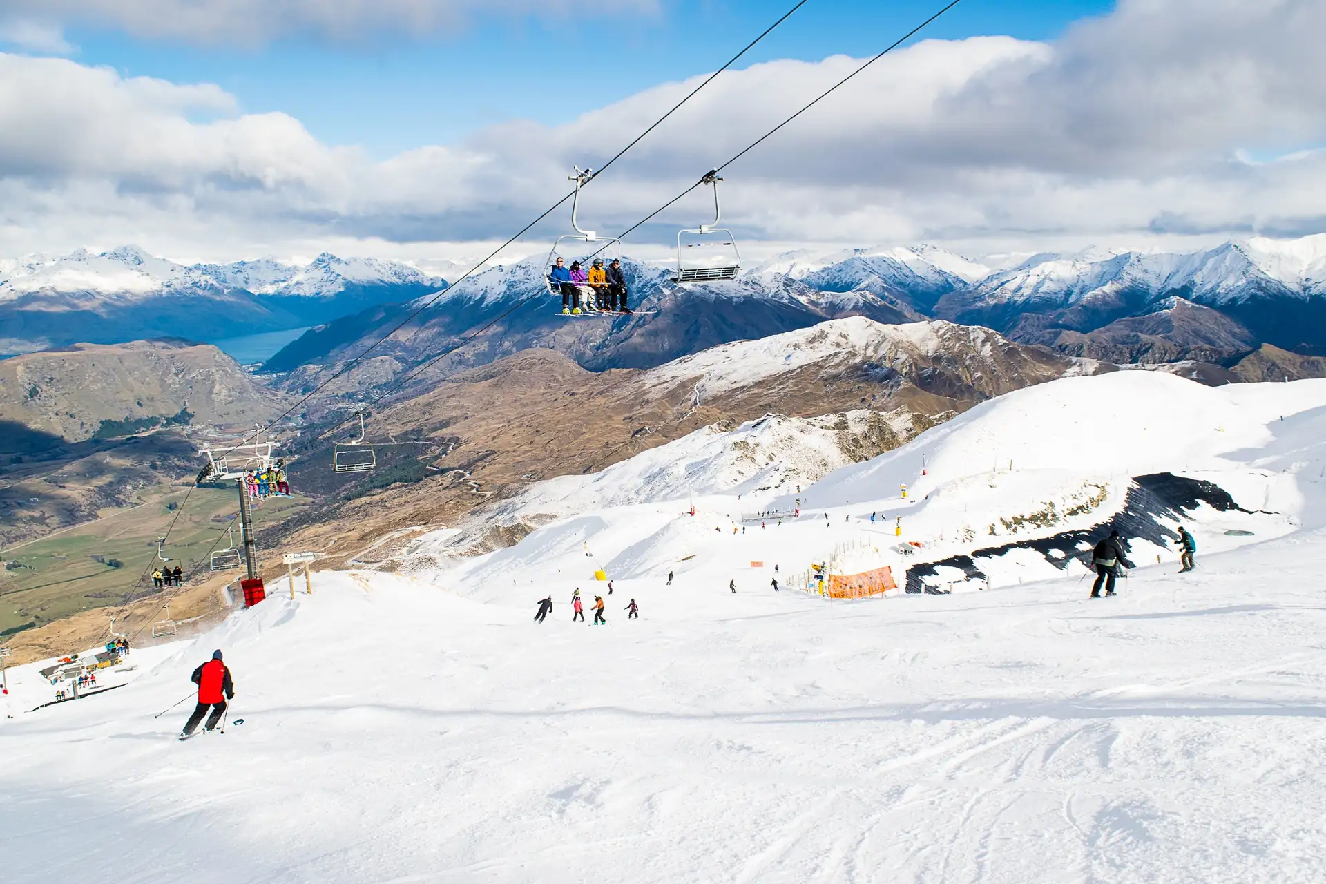 The Coronet Express chairlift was the place to be today at Coronet Peak