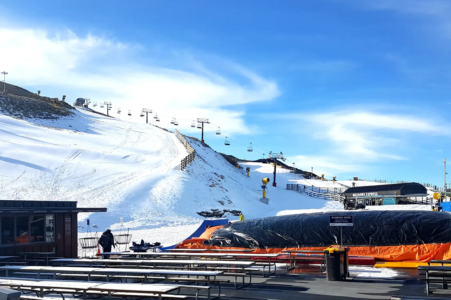 An airbag on the deck for Coronet Peak night skiing this Saturday