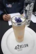 Winning cocktail from Cocktail World Cup 2005, called Floral Frenzy