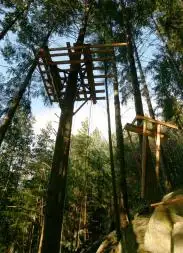 Building work in progress for Ziptrek's new aerial platforms