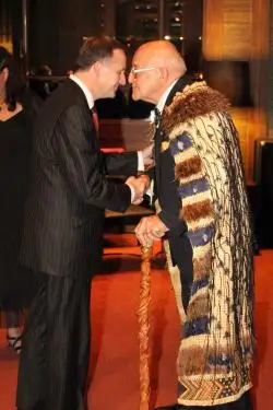 PM John Key and Sir TIpene O'Regan at Hilton Queenstown opening