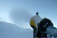 Coronet Peak Snowgun getting the M1 ready for tomorrow's opening day.