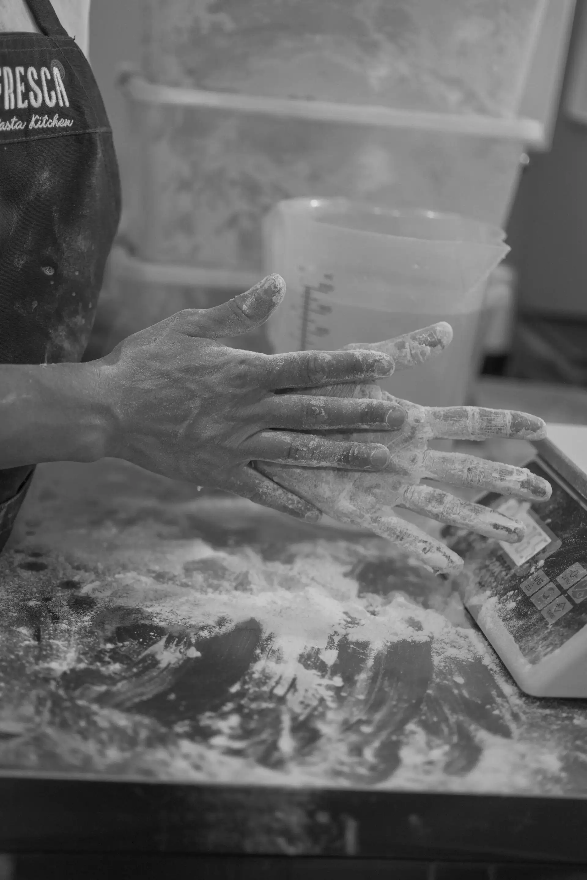 Pasta being made fresh in the kitchen at Fresca Pasta Kitchen