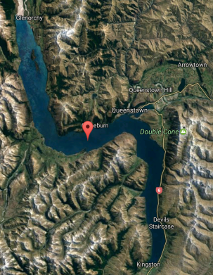 Lake Wakatipu shape map